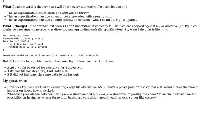 How does try_files work with fast_cgi? смотреть онлайн