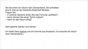 Письмо А1 немецкий язык / Немецкий для начинающих / письмо для экзамена А1 немецкий язык