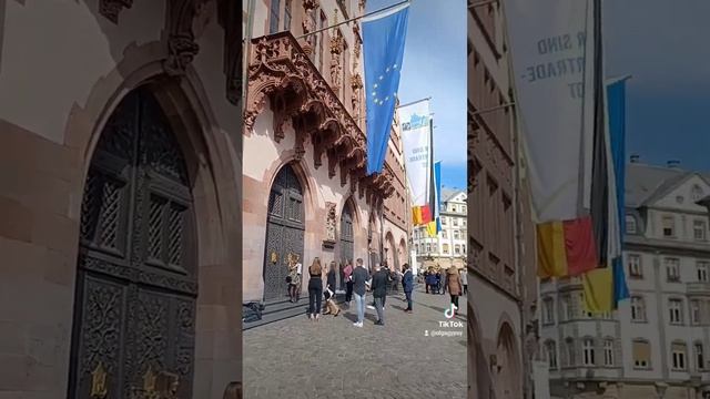Франкфурт на Майне. Центральная площадь старого города.#городагермании#франкфуртнамайне смотреть онлайн