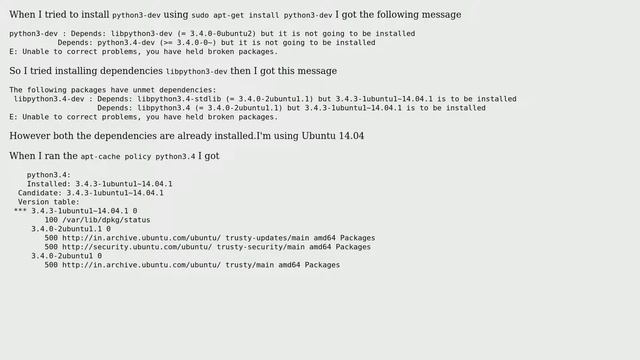 Ubuntu: Unable to install python3-dev ubuntu (2 Solutions!!) смотреть онлайн