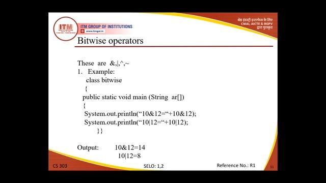 CS-306 JAVA PROGRAMMING OPERATORS B.TECH II YEAR смотреть онлайн