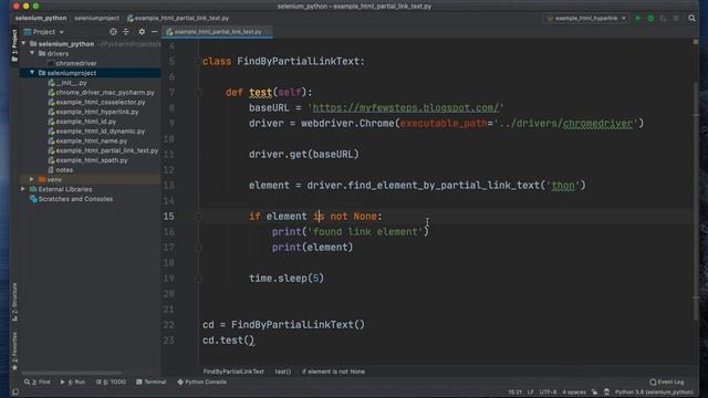 Locating Hyperlinks by Partial Link Text Using Selenium and Python смотреть онлайн