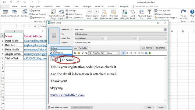 Send Personalized Mass Emails To A List From Excel Via Outlook смотреть онлайн