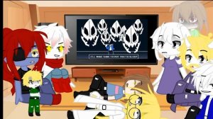 Undertale react to Sans vs Jevil|Undertale|Sans|Fight|xcute__gacha:)