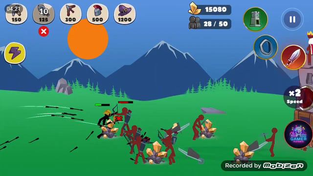 мы сделали рудакопа 100%золотым!!!игра stickman war legend of stick смотреть онлайн