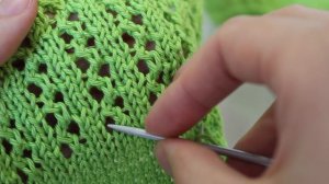 ПРОСТОЙ АЖУРНЫЙ УЗОР. АЖУРНЫЕ ДОРОЖКИ СПИЦАМИ. ВЯЗАНИЕ СПИЦАМИ