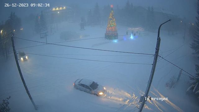 Сильная метель, Троицк, Челябинская область, 26 декабря 2023 смотреть онлайн