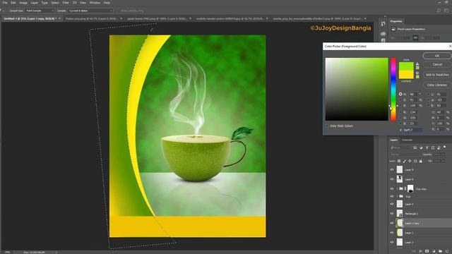 Photoshop | Apple Tea Poster Design | Ju Joy Design Bangla смотреть онлайн