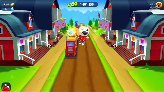 Talking Tom Gold Run - Talking Ben, Hawaiian Hank, Talking Hank, Zombie Ben And Deputy Hank | FHD