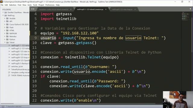 Conectándote a un Switch Cisco ? Python3 y Telnet ? Parte 1 смотреть онлайн
