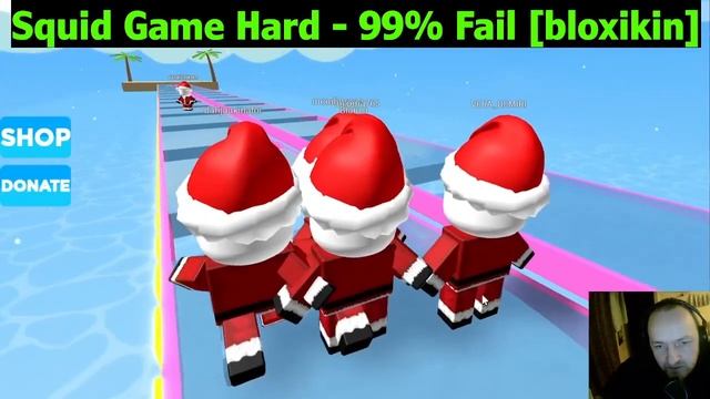 Squid Game Hard 99% Fail BLOXIKIN HOW YOU CAN WIN ON ROBLOX смотреть онлайн