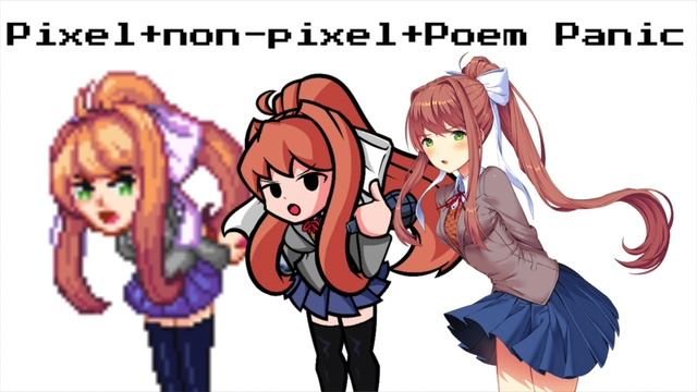 FNF High School Conflict Mashup (Poem Panic+Pixel & Unpixel vocals) смотреть онлайн