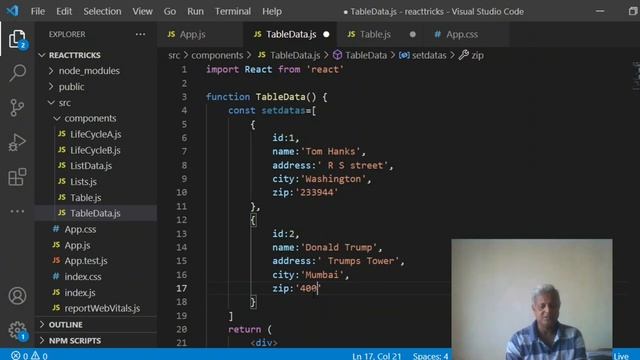 ReactJS | List rendering and tables | смотреть онлайн