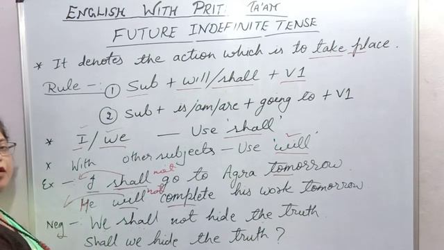 Simple Future Tense | Future Indefinite Tense by english with priti ma'am or english with priti mam смотреть онлайн