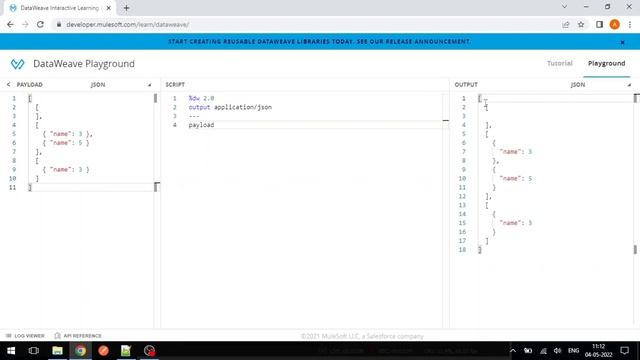 Mulesoft 4.x - How to use flatten function in dataweave смотреть онлайн