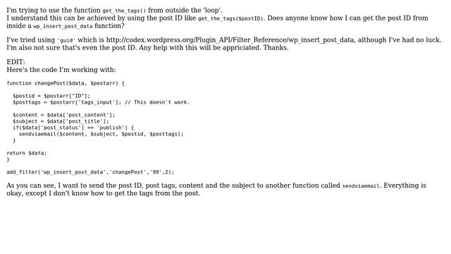 Wordpress: Getting post id from wp_insert_post_data function? смотреть онлайн