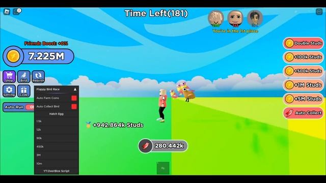? Flappy Bird Race Script • Auto Farm • Auto Collect • Hatch Egg [Roblox] смотреть онлайн