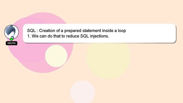 SQL : Creation of a prepared statement inside a loop смотреть онлайн