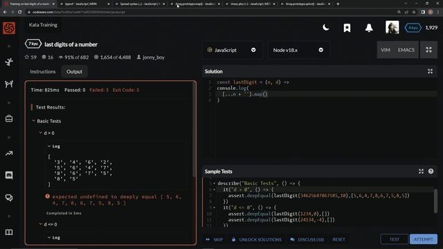 Learn Javascript | Codewars 7 kyu Season 2 - Last Digits of a Number смотреть онлайн