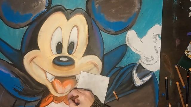 Mickey Mouse - Dracula - Drawing - Time Lapse смотреть онлайн