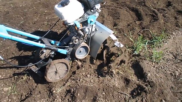Мотокультиватор Крот, переделка и заменен двигатель. Испытание, вспашка 2019 год. смотреть онлайн
