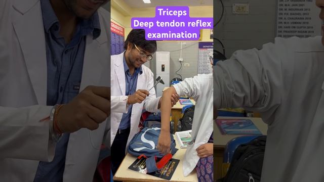 Triceps Deep Tendon Reflex Examination Performed By Medico #mbbs #clinical #ssmc Rewa