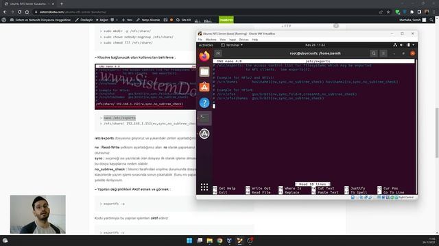 Ubuntu NFS Server Kurulumu | Ubuntu 20.04 смотреть онлайн
