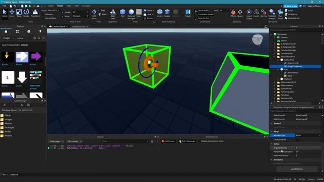 Physics Based Rotation of Parts with the Hinge Constraint [Roblox Studio Tutorial] смотреть онлайн