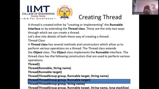 Multi Threading in Java | MCA Course | Computer Application | IIMT College of Engineering, Delhi NC смотреть онлайн