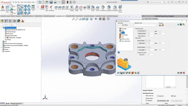 What's New SolidCAM 2019 - Face Mill Boundary by Updated Stock смотреть онлайн