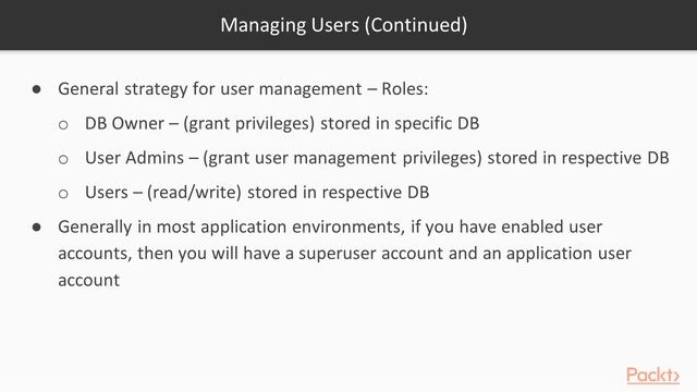 Learning MongoDB Deployments: Managing Mongo User Accounts|packtpub.com смотреть онлайн