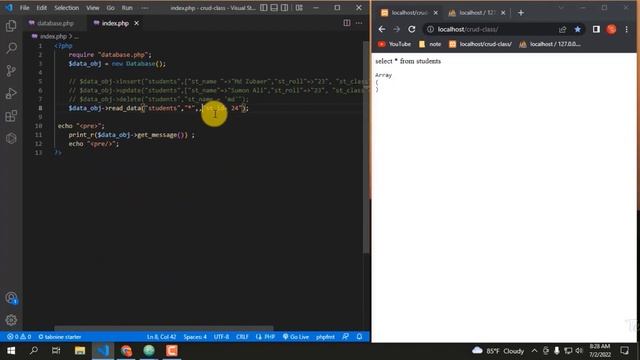 Select Data into the Database crud class | PHP OOP Bangla Tutorial | part- 06 смотреть онлайн
