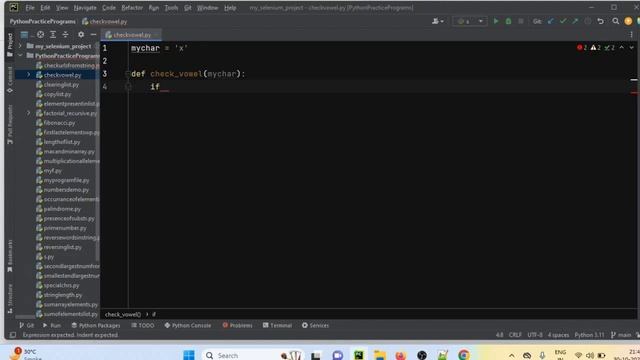 Python Practice Programs: Check if char is vowel or not смотреть онлайн