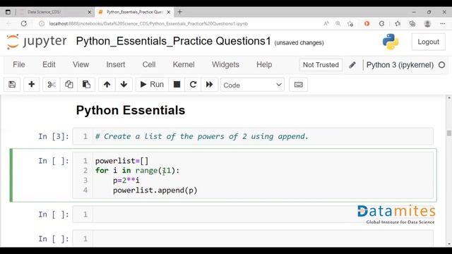 Append List Method in Python | Python Essentials смотреть онлайн