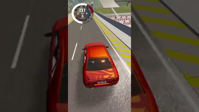 mitsubishi galant crash test, jump in ramp. beamng drive. смотреть онлайн