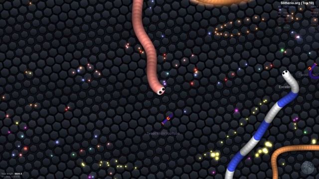 Slither.io - Червяк Джим Первый в Топе #3 смотреть онлайн