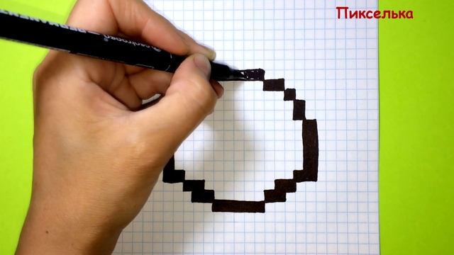 Как Рисовать Маленькую Пандочку по Клеточкам ♥ Рисунки по Клеточкам смотреть онлайн