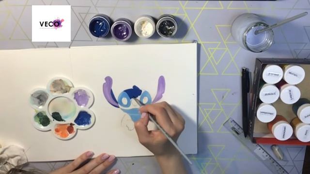 VECO School | Мастер-класс | Рисуем Стича из мультфильма "Лило и Стич" смотреть онлайн