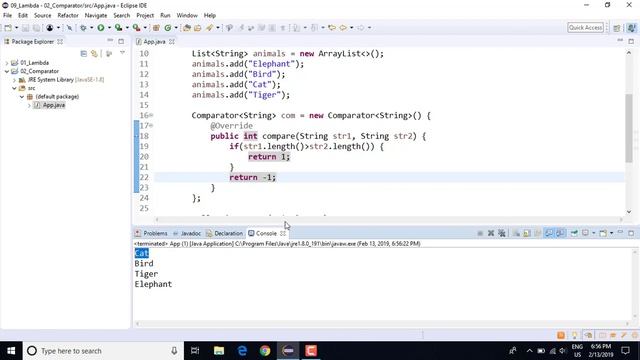 154 Comparator using Lambda Expression смотреть онлайн