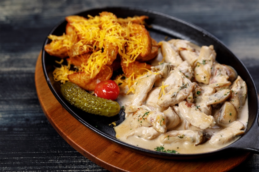 Фрикасе из курицы с грибами и картофелем смотреть онлайн