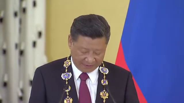 Вручение ордена Святого апостола Андрея Первозванного Си Цзиньпину смотреть онлайн