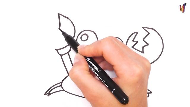 Как нарисовать краба / мультик раскраска краб для детей / Раскраски Малышам. смотреть онлайн