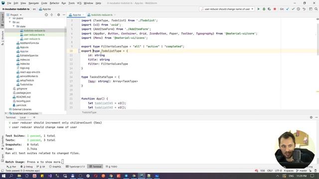 08 - Todolist React JS - reducer, unit test смотреть онлайн