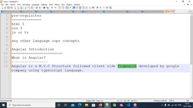 ANGULAR 14 with TypeScript tutorials || Demo - 1 || by Mr. Ramesh On 18-01-2023 @7AM IST смотреть онлайн