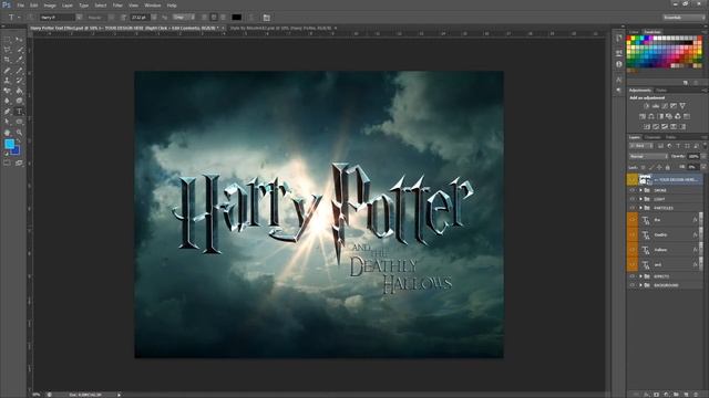 Harry Potter Text Effect in Photoshop (Deathly Hallows) | Adobe Photoshop CS5 смотреть онлайн