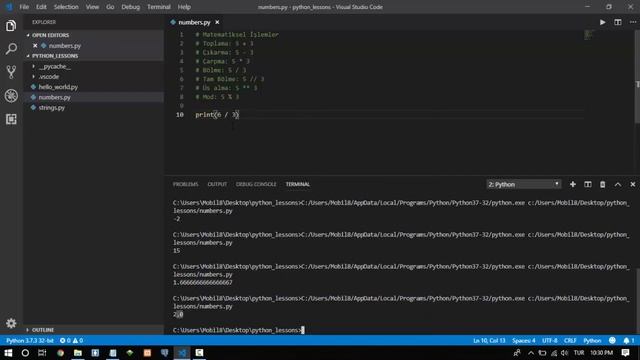 Yeni Başlayanlar İçin Python (3.7.3 - 3.8.0) - Ders 4 - Sayısal Veri Tipleri, Matematik İşlemleri смотреть онлайн