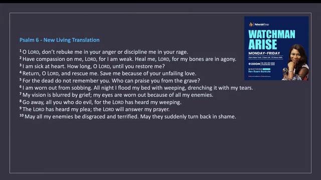 POWER SURGE PSALM 6-10 By Pastor Raeni Bankole смотреть онлайн