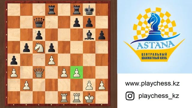 Чемпионат Астаны по шахматам 2017. 3 тур. Ансат Абильмансур - Айтжанов Куандык. смотреть онлайн