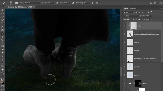 Night Forest Color Blend - Photoshop Manipulation Tutorial Processing смотреть онлайн