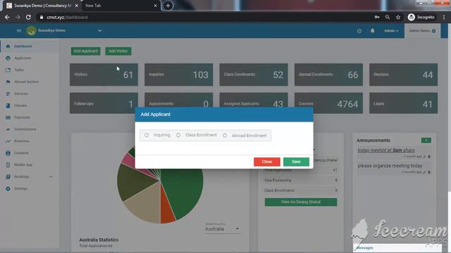 What are the differences between Visitors and Applicants in CMST - Consultancy Manager смотреть онлайн